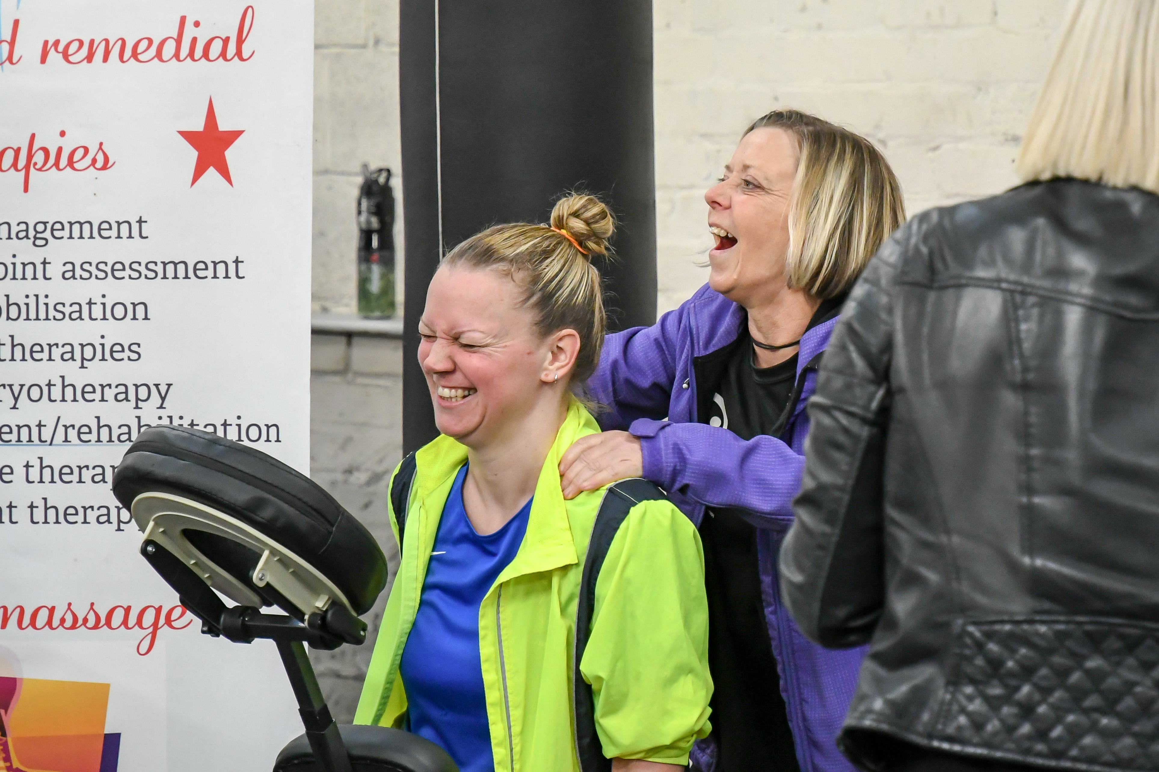 two women having fun at the forum