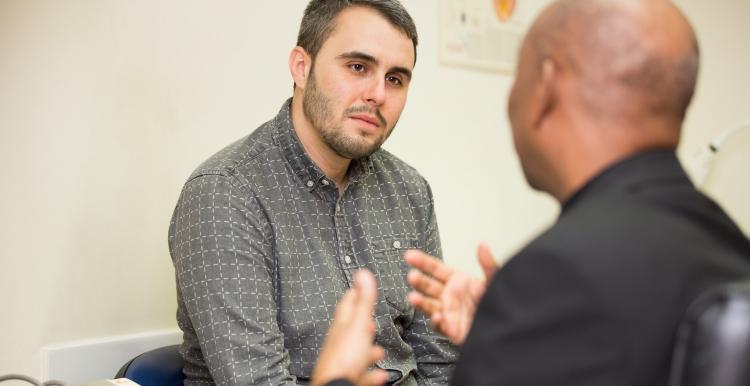 Doctor talking to a patient